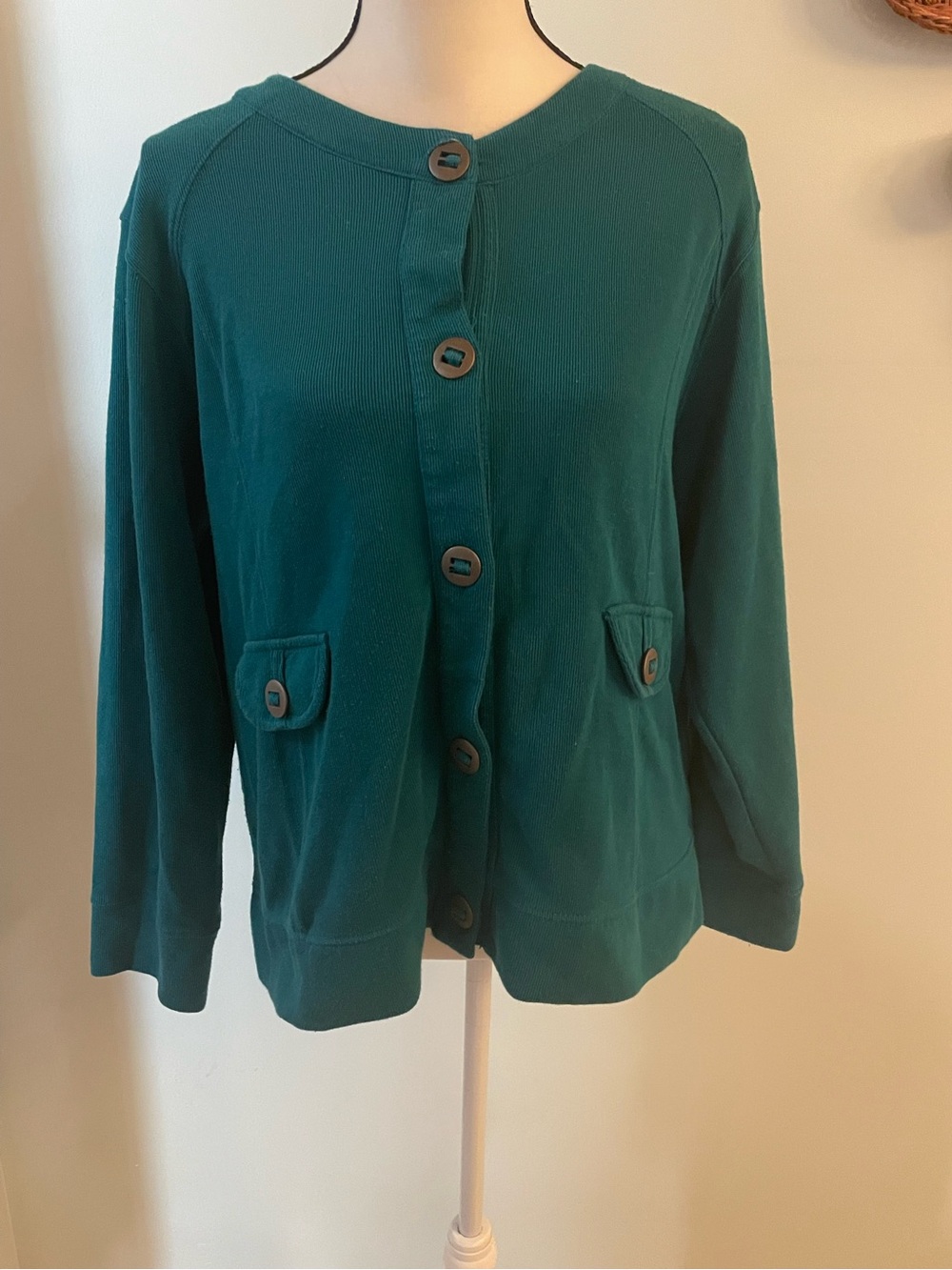 Vintage Links Teal Knit Sweater